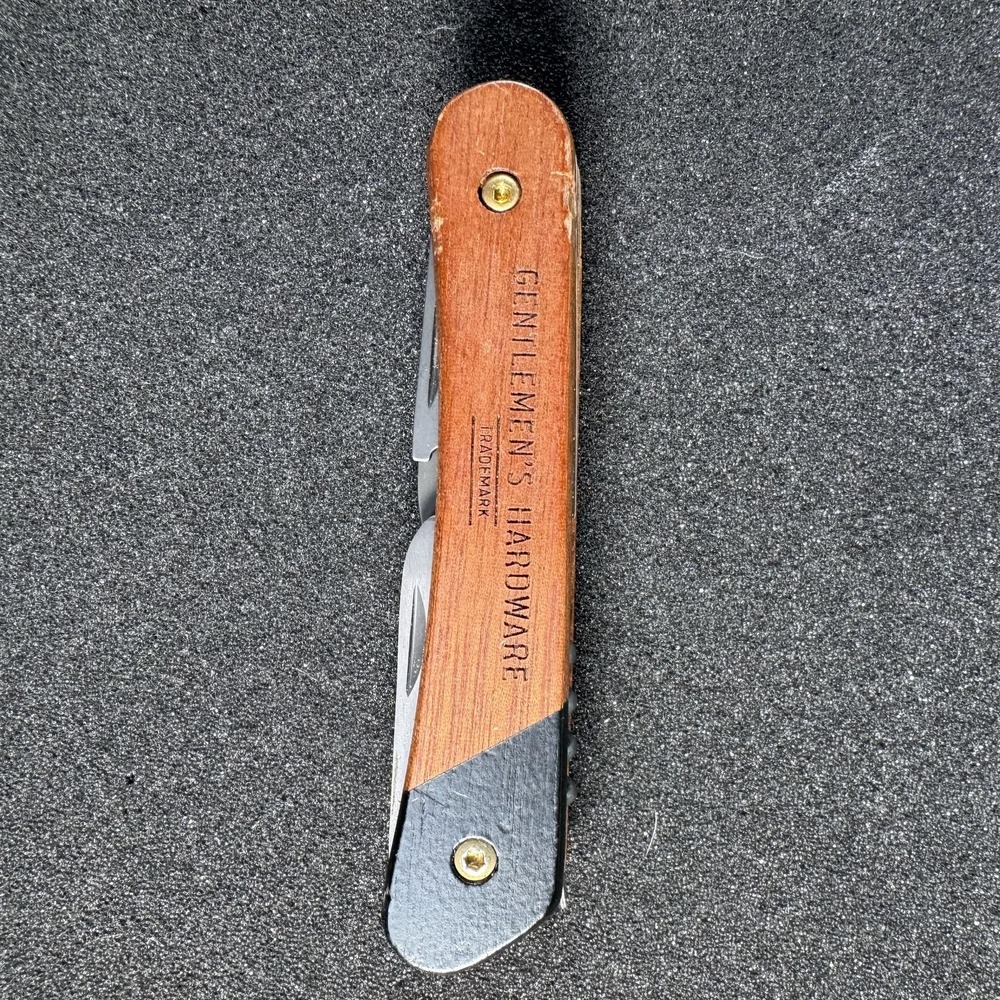 Gentlemen's Hardware No‎ 272 Pen Knife Folding Pocket Multi Tool Wood Handle